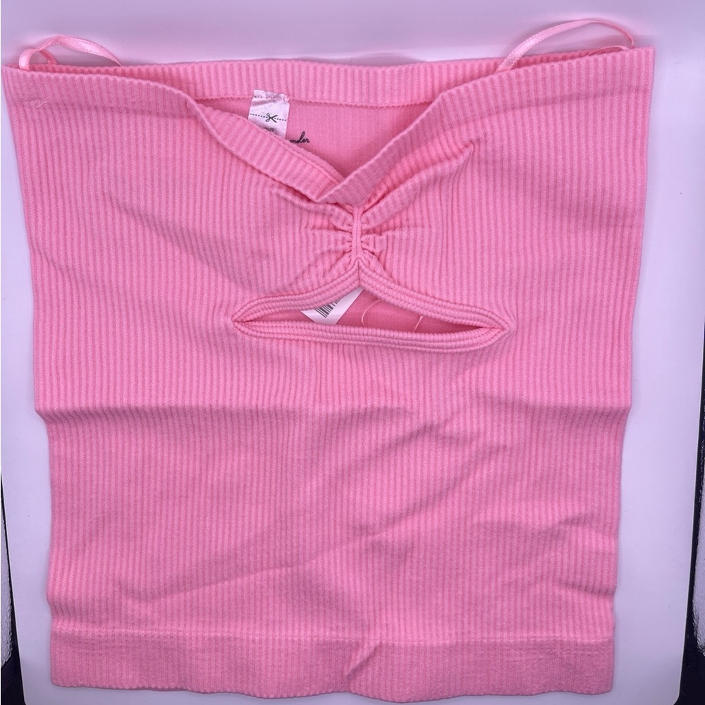 Urban Outfitters Pink Ribbed Tank Top